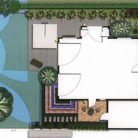 Hausgarten mit Bewässerung